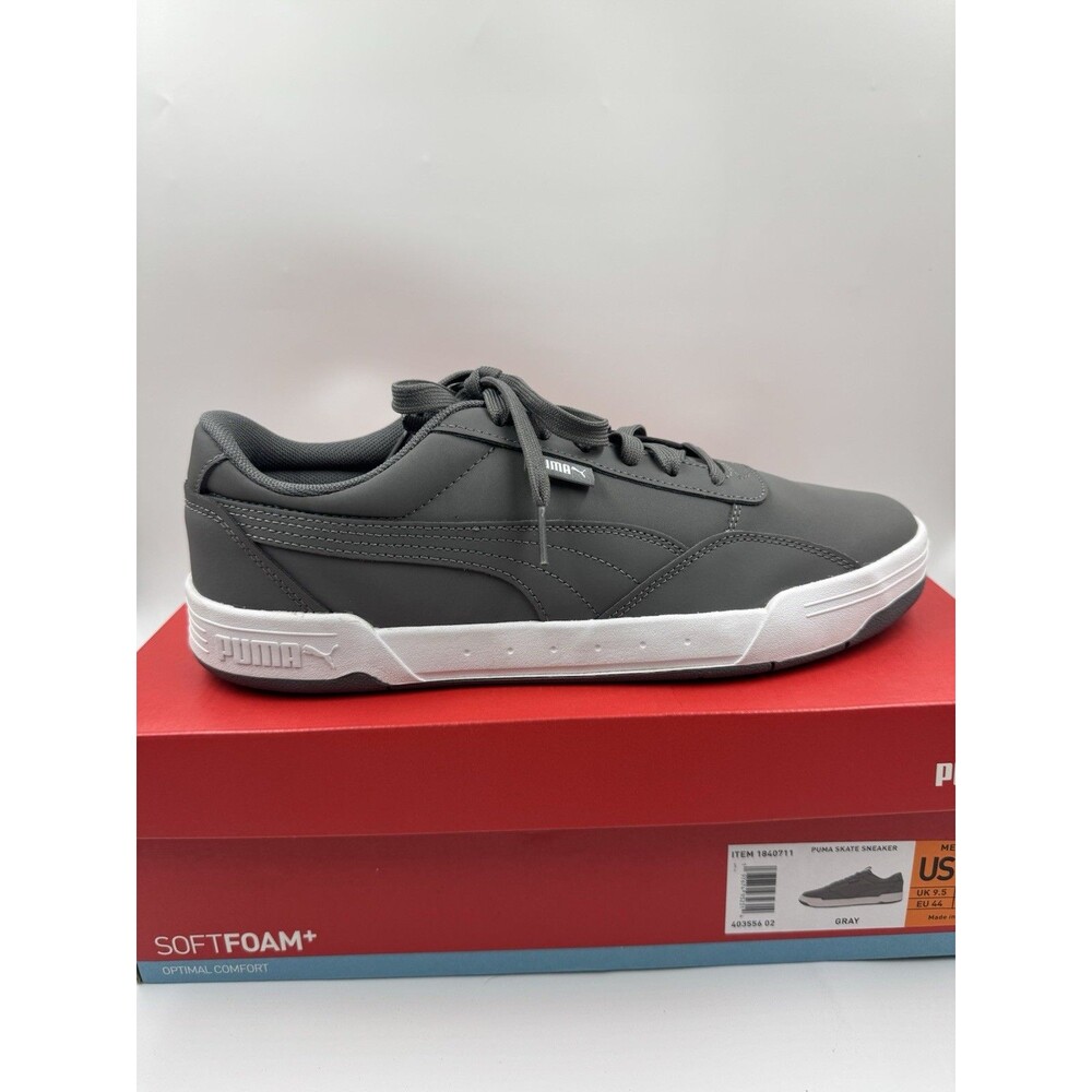 PUMA Men's Size 10.5 Skate Sneakers Lace-up Court Shoes, Gray - Picture 10 of 16
